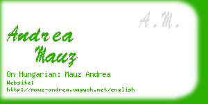 andrea mauz business card